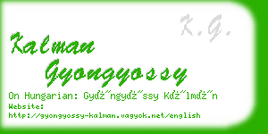 kalman gyongyossy business card